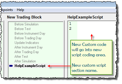 New Custom Script Section