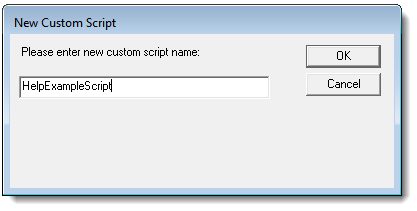 Name Entered will be Custom Script Section Name