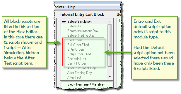 Entry&Exit Default Script Details
