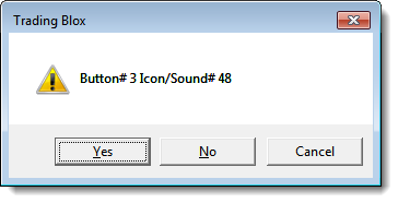 Button -Yes/No/Cancel & Icon Exclamation, Exclamation Sound