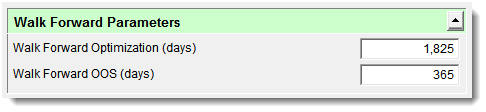Global Parameters Walk Forward Settings v4.3.x