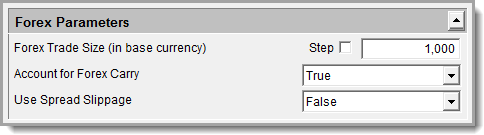 Forex Parameters Global Setting Control