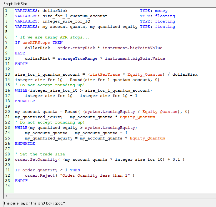 example code, MM script