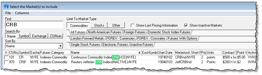 Unfair Advantage CRB Index Details