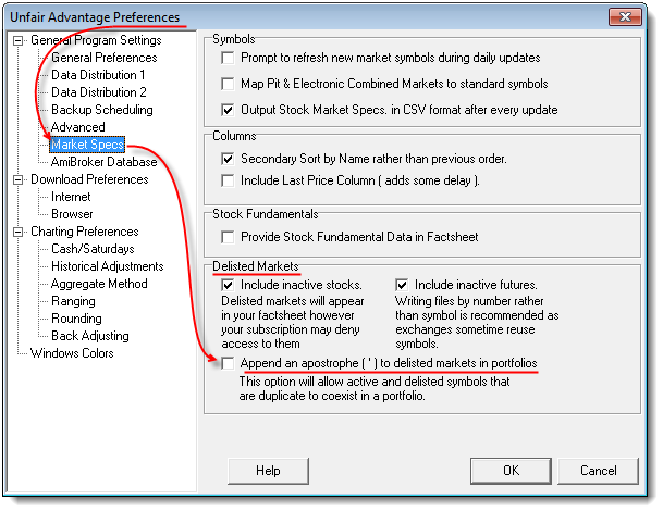 CSI Preferences Market Specs Delisted Append Apostropy