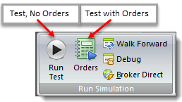 Run Simulation Test, & Run Simulation Test with Orders. Run Simulation Test, & Run Simulation Test with Orders.