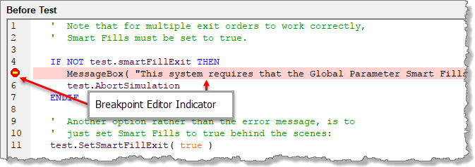 Block Basic Editor's Breakpoint Indicator