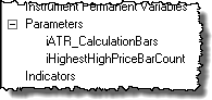 Parameter Variables Created for this Block.