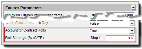 Global Simulation Futures Parameters Slippage Pct
