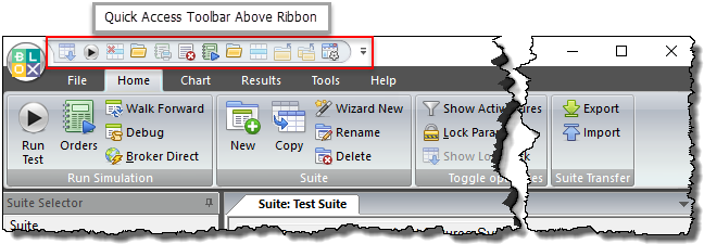 Quick Access Tool Bar Custom Menu Above Main Menu Ribon