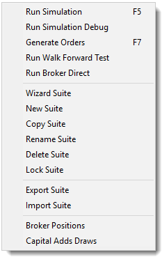 Suite Control Options
