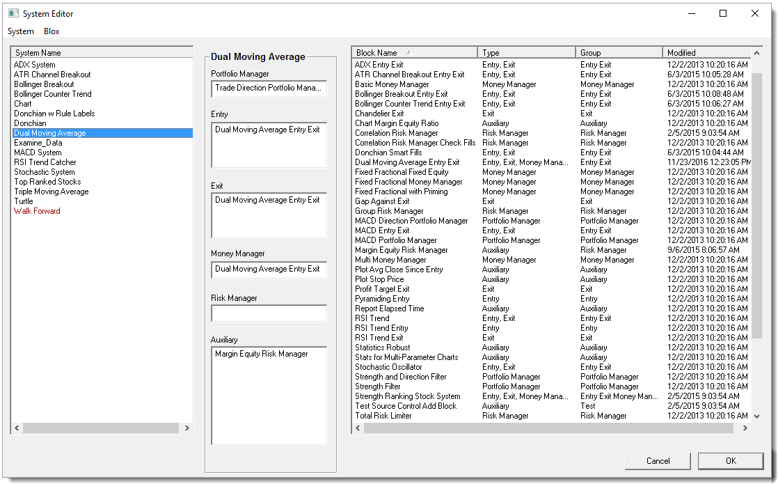 Main System Editor