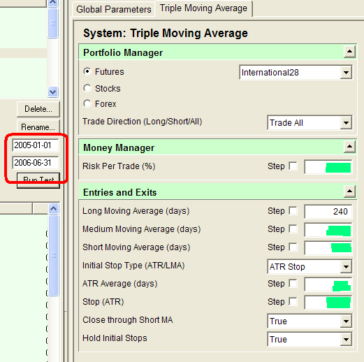 3MA system settings