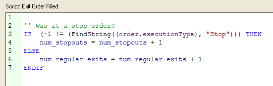 code to monitor stopout exits vs normal exits