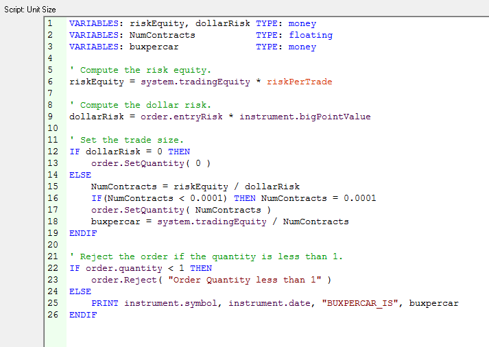 Figure 2.  modified Fixed Fractional money manager